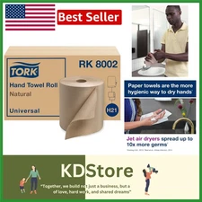 Durable Compostable Paper Towel Rolls, 6 Natural 800 Ft Rolls - Eco-Conscious