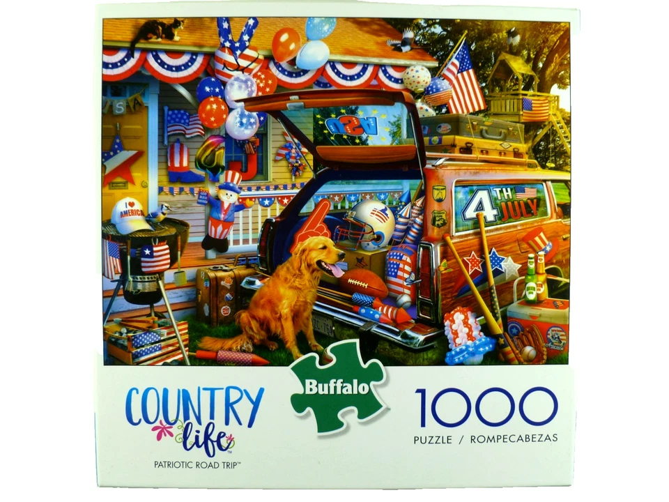 Lot of 6 RoseArt 1000 Piece Jigsaw Puzzle Back to the Past Colorful Art Complete - Image 2 of 4