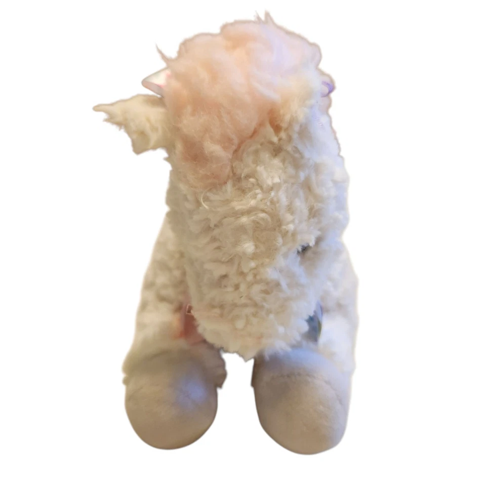 TAGGIES Mary Meyer Caballo Esponjoso Rosa Melena Cola Lunares Peluche Extra Suave Bebé Foto 4 de 4