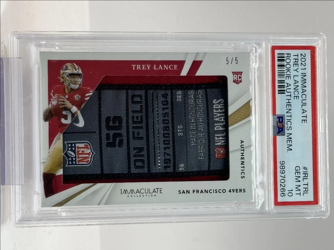 Trey Lance Panini Immaculate Collection Rookie Authentics Memorabilia #IRLTRL Base