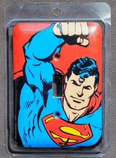 Vintage Superman Comic Style Single Switch Plate - Open Road Brands