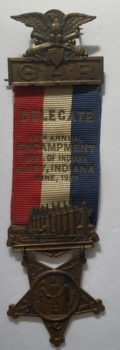 GAR 1927 GARY, INDIANA -DEPARTMENT DELEGATE  BADGE
