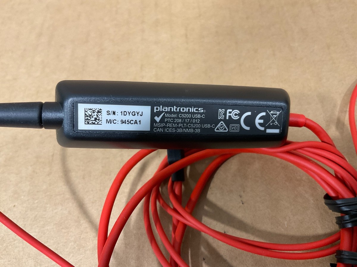 Plantronics Blackwire 5200 Series USB Headset 207587-01