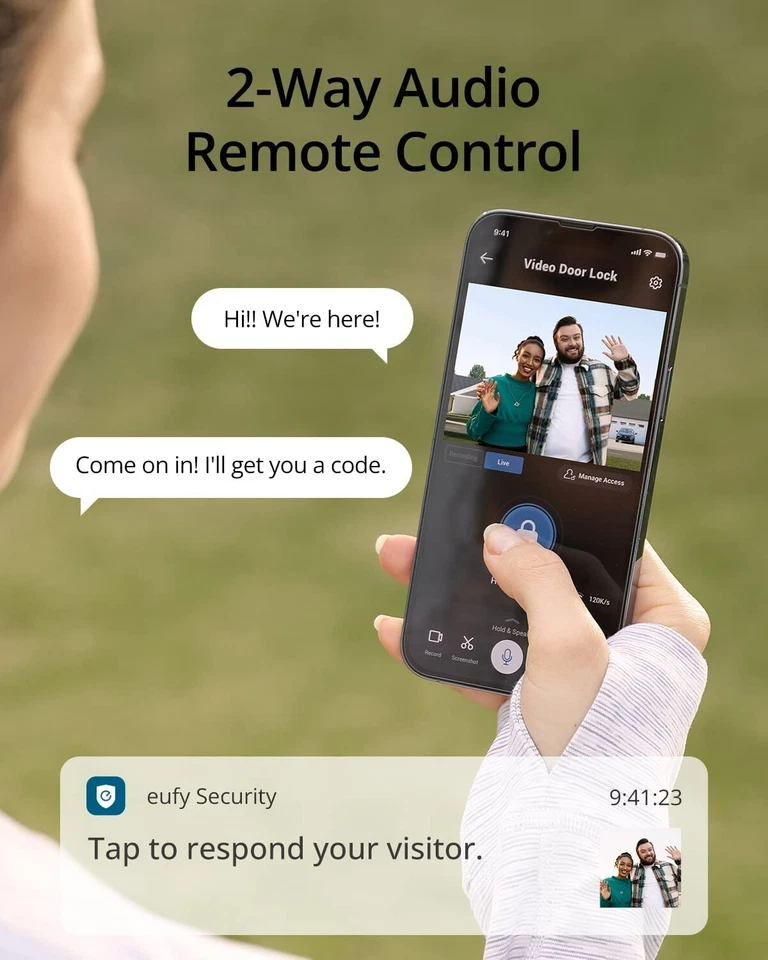 eufy S330 Video Cerradura Inteligente Wi-Fi Cámara Timbre Huella Dactilar Cerradura de Puerta Sin Llave Foto 4 de 4