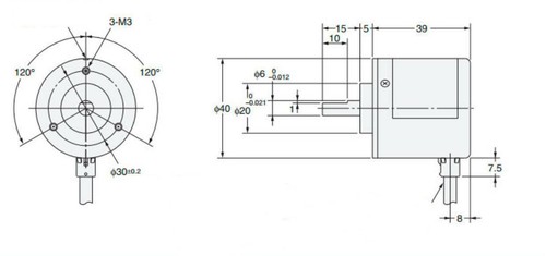 OMRON Incremental Rotary Encoder E6B2-CWZ3E 2000P/R Volt Output - Picture 8 of 15