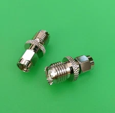 (2 PCS) SMA Male to Mini-UHF Female Connector - USA Seller
