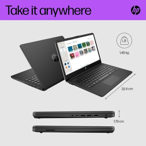 HP Stream 14s-dq0000sa 14" Laptop Intel Celeron N4120 4GB RAM 64GB SSD Black - Picture 3 of 3