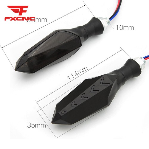 LED 12V PVC Plastic Motorcycle Turn Signal Lights Universal Motorbike Safety - Bild 2 von 8