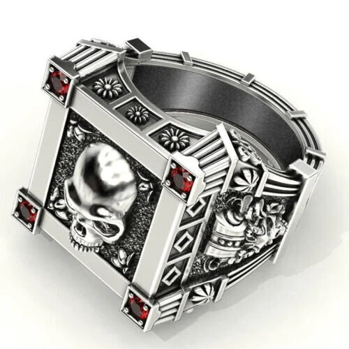 Schädel Ring, Skull Ring, Totenkopf Ring, Scull Schmuck Größe 57 - Bild 3 von 3