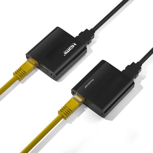 60M HDMI Extender with HDMI Loop out over cat5/6 Ethernet Cable for PS4 Apple TV - Picture 4 of 12
