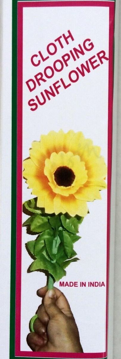 CLOTH DROOPING SUNFLOWER Clown Gag Wilting Comedy Magic Trick Sun