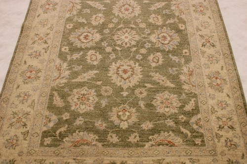 4'0" x 6'2" ft. Afghan Oushak Turkman Hand Knotted Traditional Authentic Rug - Picture 3 of 6