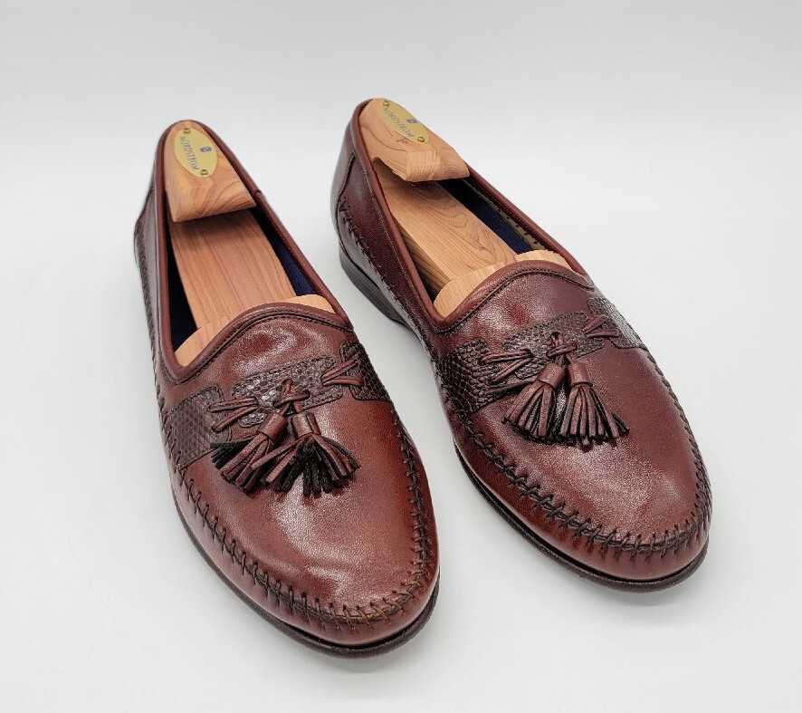 Men\'s Santoni Brown Loafers With Tassels, Size 13 Santoni Men main image 2
