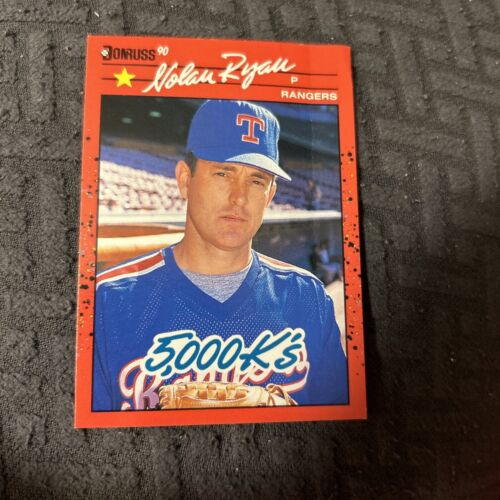 1990 Donruss #659 Nolan Ryan Texas Rangers - 5000 K's- (n) Free Ship Crease