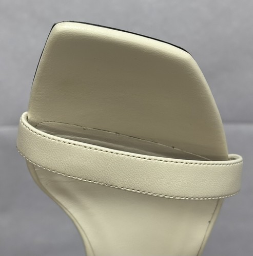 Jimmy Choo Kyda 35 Off-White Black Leather Sandals Dual Strap Low Heel NICE Shoe - Picture 15 of 24