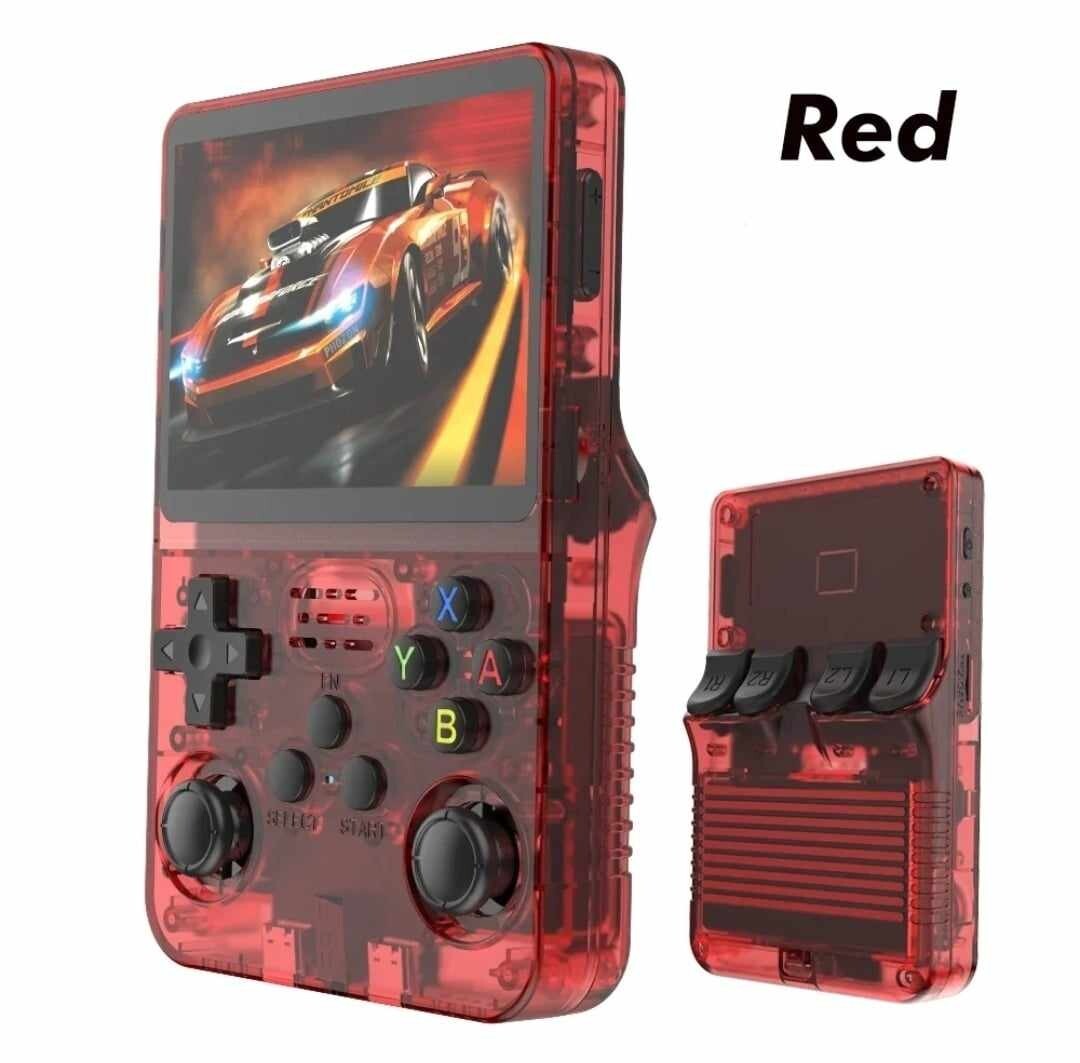 OFFERTA R36S Console Portatile 15000 Giochi Rossa Trasparente - 1