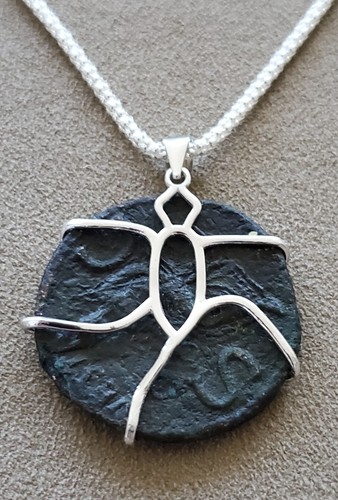 Römischer Kaiser Caligula echt echt antik Münze Silber Anhänger Halskette - Bild 4 von 10