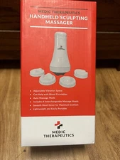 Medic Therapeutics Handheld Sculpting Massager w/ 4 Interchangeable Heads WHITE