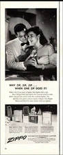 1951 vintage Christmas AD for ZIPPO Cigarette Lighters, Flints and Fluid 121021