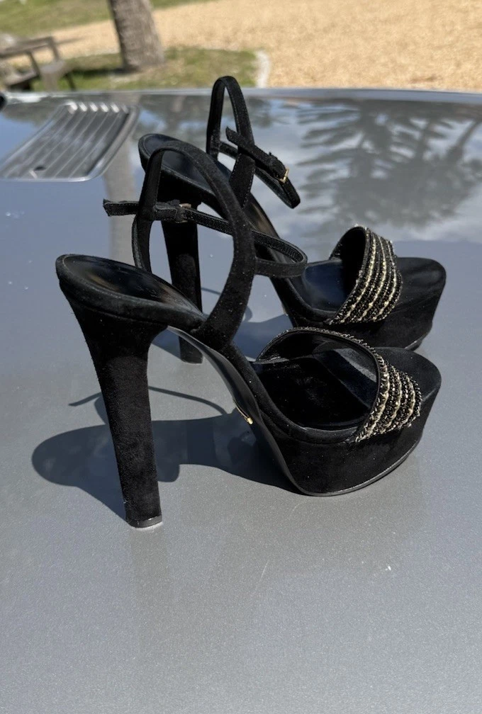 Chaussures Gucci talons us taille 6,5 daim 6 pouces haut,5