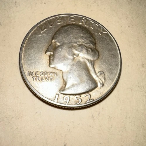 1952 Washington Quarter 25C Silver S Circulated US Coin Variety Uncertified