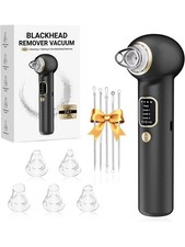 Electric Blackhead Remover Vacuum with Heating, 3 Suction Levels 5 Probes Pore E