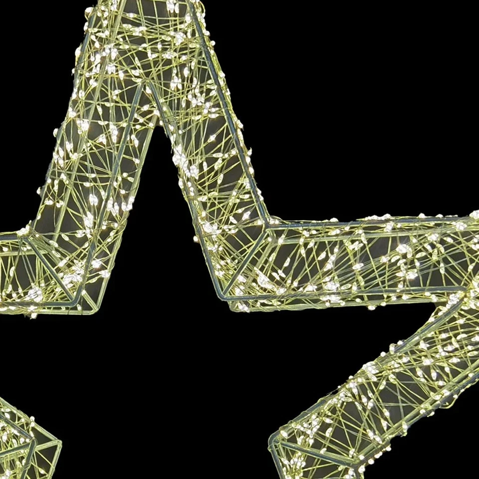 Stella Luminosa di Natale 3D a LED luce calda e fredda larghez. cm 32 - 240 led - Immagine 2 di 3