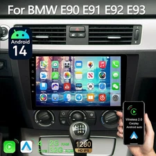Android 14 For BMW E90 M3 328i 335i CarPlay GPS+ Navi Bluetooth Car Stereo Radio