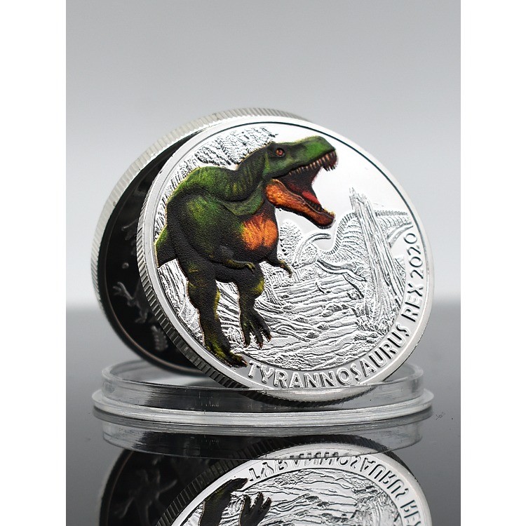 Lot de 6 pièces de monnaie de défi dinosaure - Collection d'art - Dinosaure antique - Pièces de monnaie de collection souvenir
