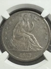 1877-s Seated Liberty Half Dollar, NGC VF Details, Free shipping