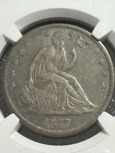 1877-s Seated Liberty Half Dollar, NGC VF Details, Free shipping