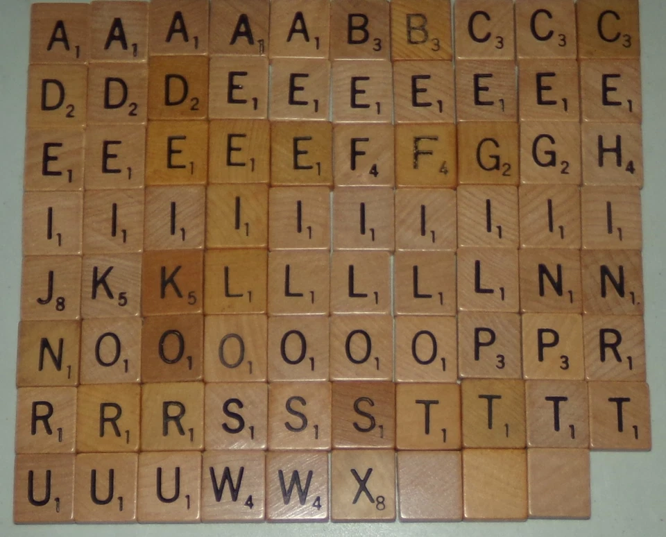 455 Wooden Genuine Scrabble Letters Tiles Mixed Lot Wood Arts & Crafts Jewelry - Image 2 of 4