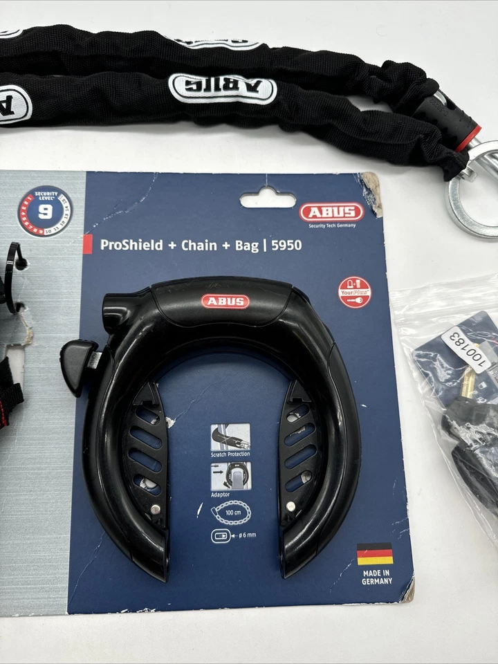 ABUS Pro Shield 5950 NR Frame Lock + Frame Lock Chain 6KS/85 + ST5950 Lock Bag - Image 3 of 4