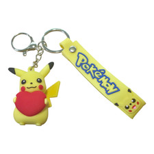 Pokemon Pikachu With a Heart 3D Charm Keychain Keyring Brand New Free Shipping