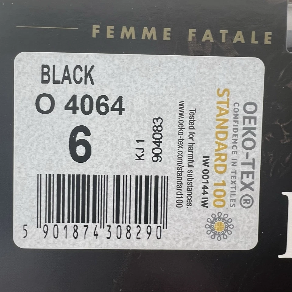 NOVAS meias Fiore costura preta transparente coxa alta tamanho XL microfibra transparente 20 denier - Imagem 3 de 4