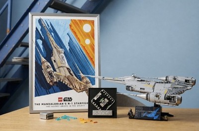 Lego Star Wars THE MANDALORIAN'S N-1 STARFIGHTER Artwork Kunstdruck #5702