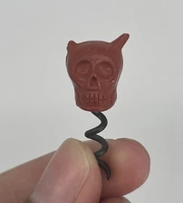 Vintage Rare ca. 1912 Hall's Red Devil Skull Corkscrew Poison 1.25" Version