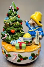 1980 1st Edition Schmid Paddington Bear Music Box Hand Painted 77/10,000 Japan