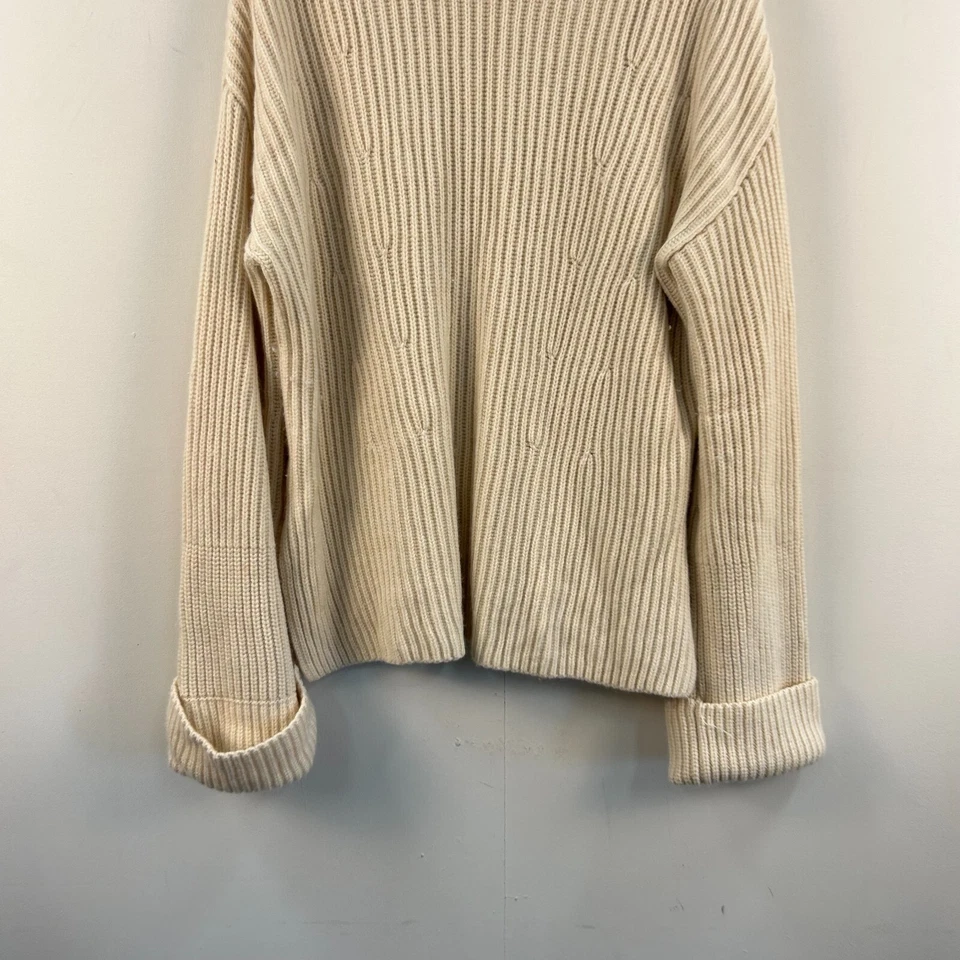 Suéter de lana de cachemir tejido cuello falso talla grande Banana Republic XS para mujer Foto 2 de 4