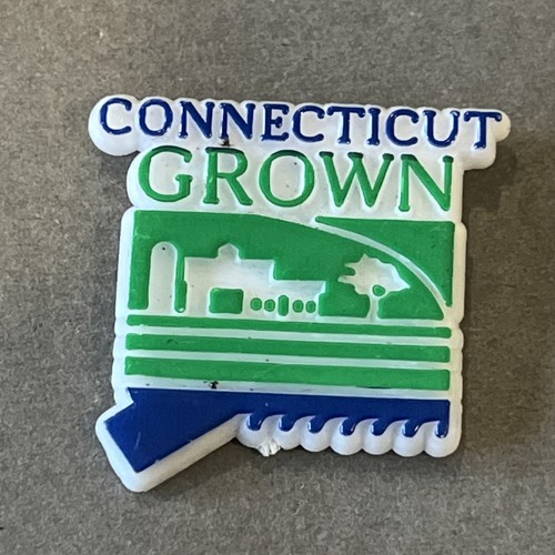 Vtg “Connecticut Grown” CT State Shape Farm Lapel Pin New England Farming - Picture 6 of 11