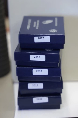 (8) 2012 W US Proof Silver Eagle $1 Original Box/Coa