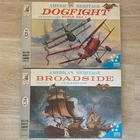 2 Vintage Milton Bradley American Heritage Board Games Dogfight & Broadside 1962