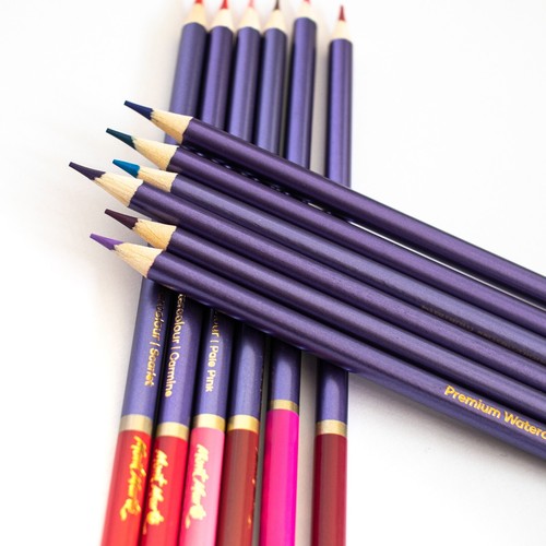 Aquarell-Buntstifte Set, 36-tlg. mit Pinsel, brillante Farben in Metall-Etui - Bild 4 von 11