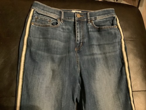Loft High Rise Skinny Jeans 8P Side Ribbons NWOT - Picture 4 of 9