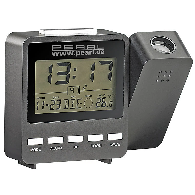 PEARL Projektionsuhr: Funk-Projektionswecker DAC-662.beam mit Temperaturanzeige - Bild 3 von 4