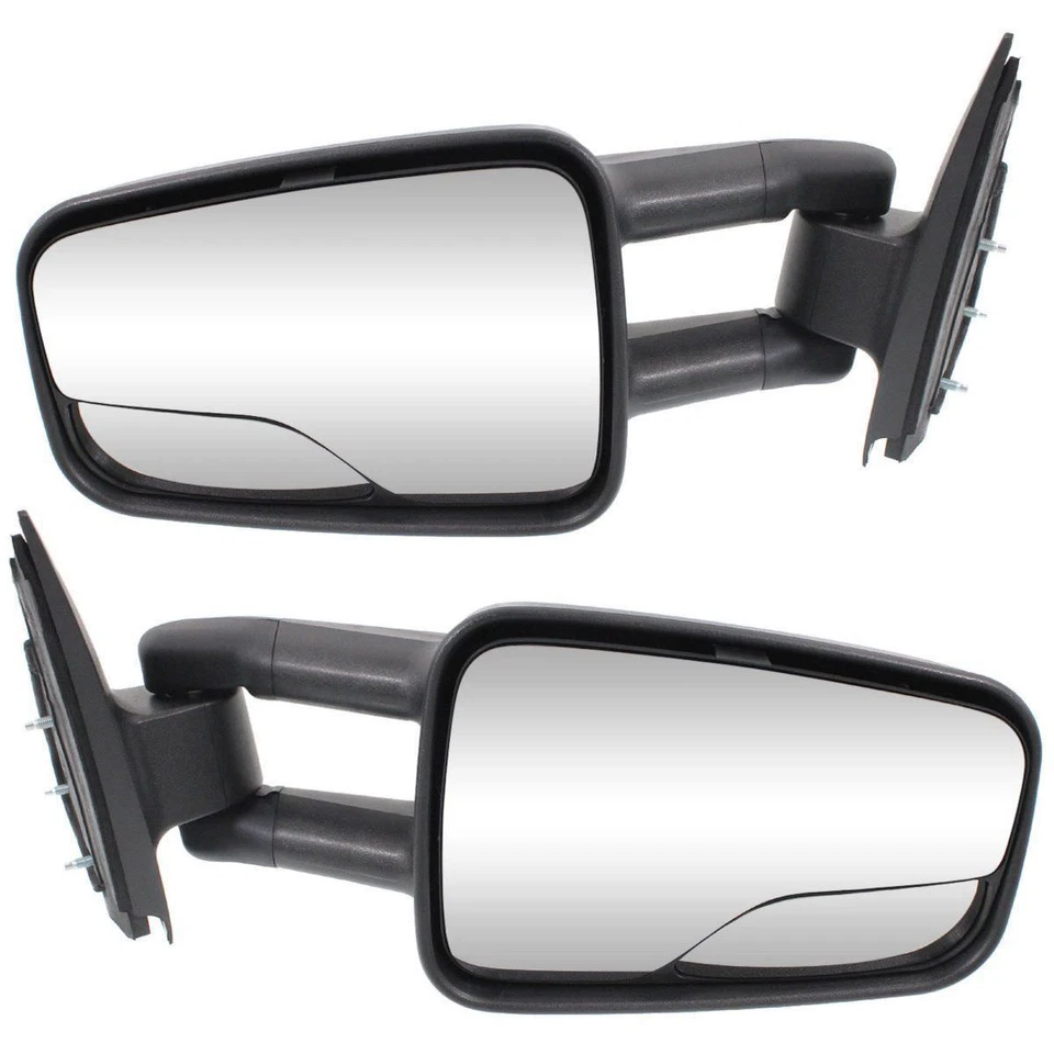 Juego de espejos retrovisores de remolque manuales del lado del conductor y del pasajero para Silverado Sierra 1999-2007 Foto 2 de 3