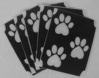 bm758 GLITTERTATTOO 10 x stencil with 3 heart paws cute glitter tattoo nice L@@K