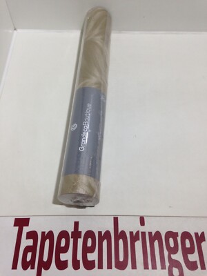 Vliestapete Grandeco 1x EE1305 (1Rolle) Blättermuster matt Gold Glanz Restposten