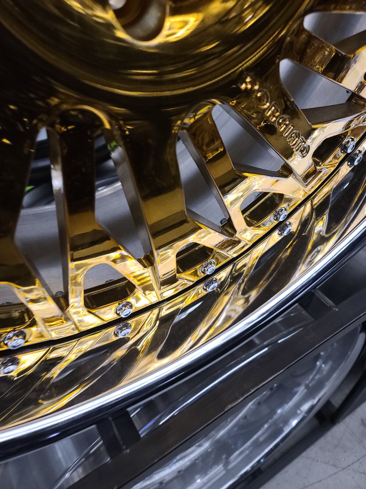 24" FORGIATO BIAFORCA 24K GOLD 5X112 BENZ AUDI BMW ROLLS ROYCE S550 FORGIS