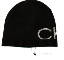 Calvin Klein Black Lightweight Knit Beanie Men's One Size NWT